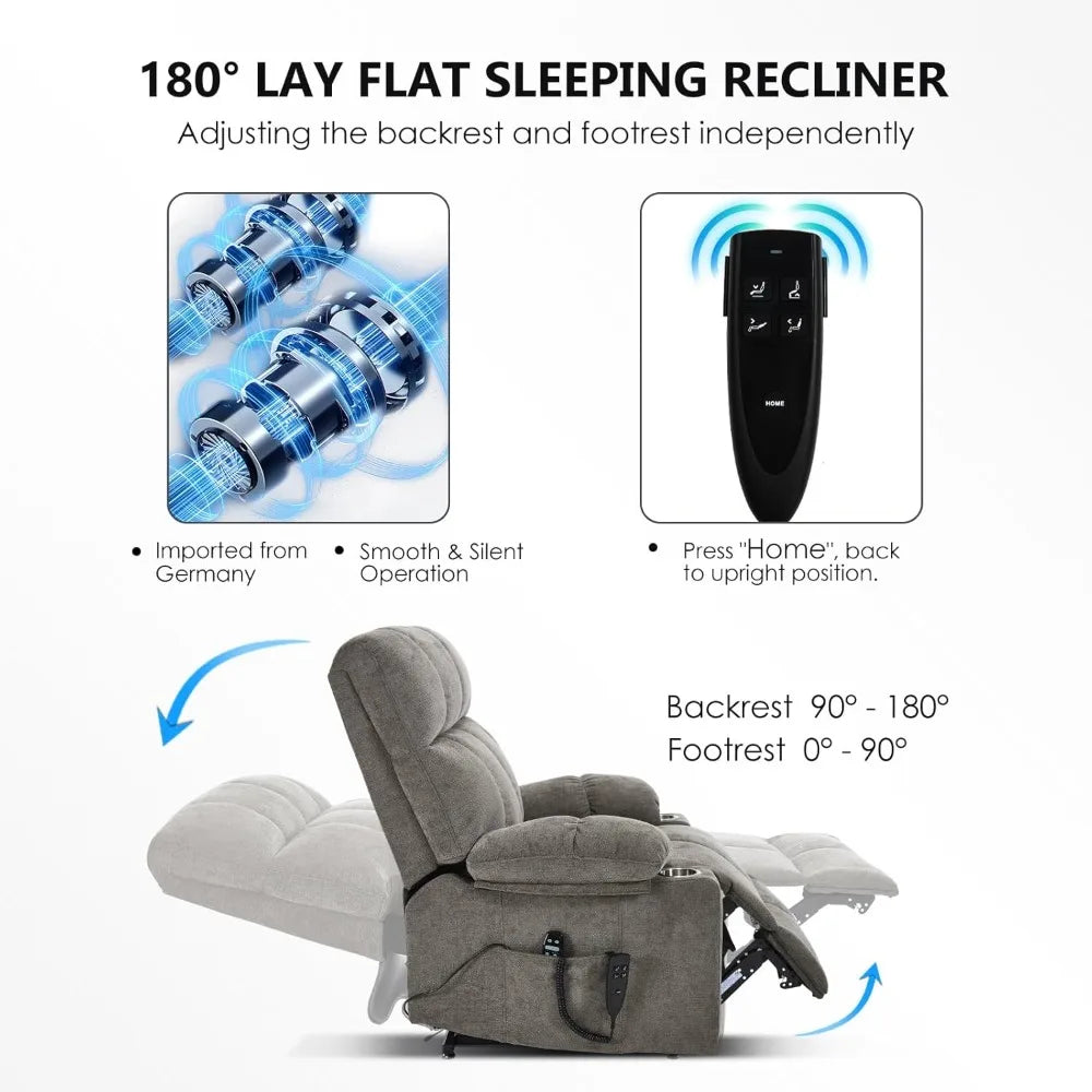Power Lift Recliner Chair, Massage And Heating