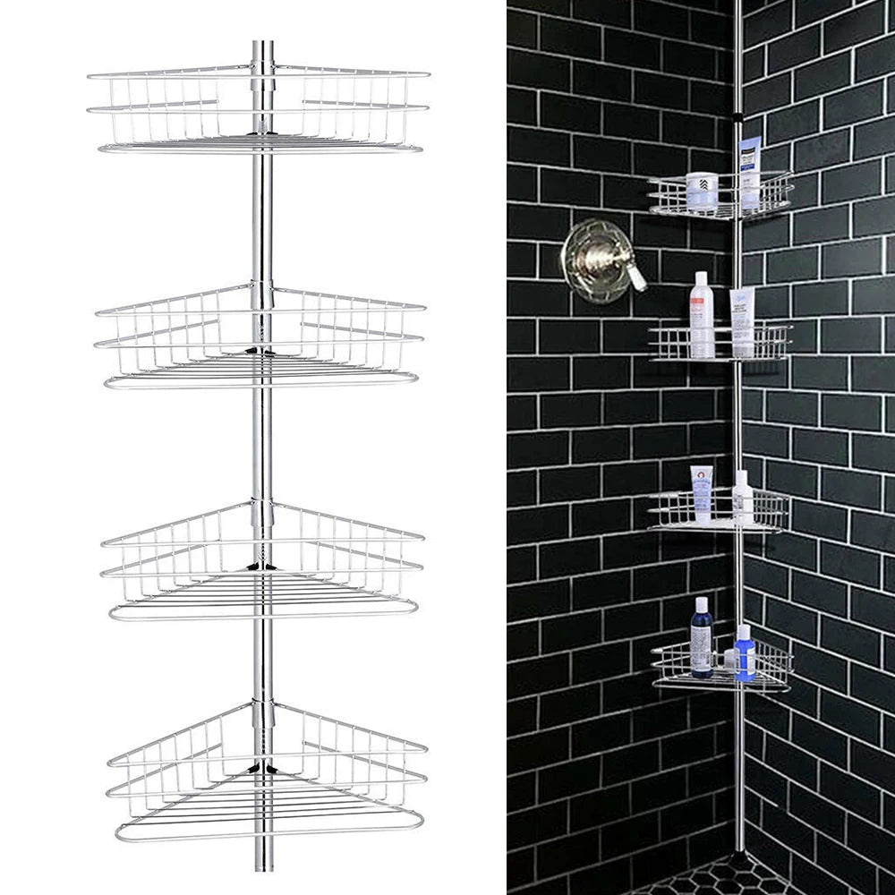 4 Layer Rustproof Shower Tension Pole Caddy