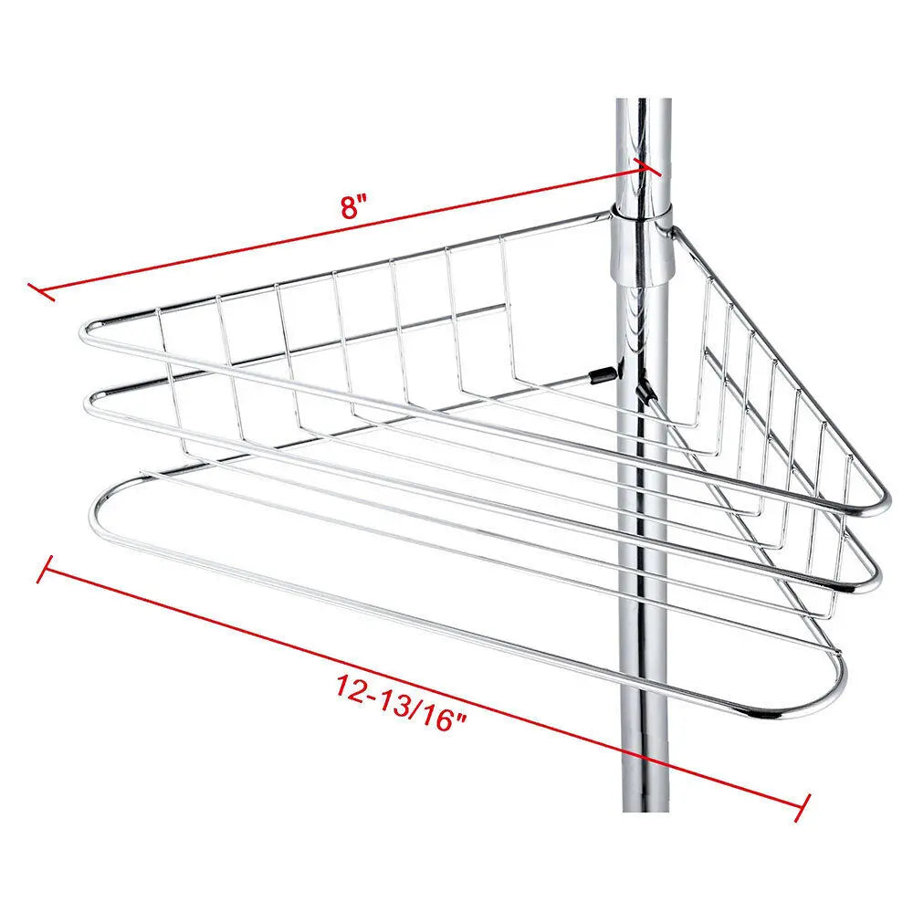 4 Layer Rustproof Shower Tension Pole Caddy