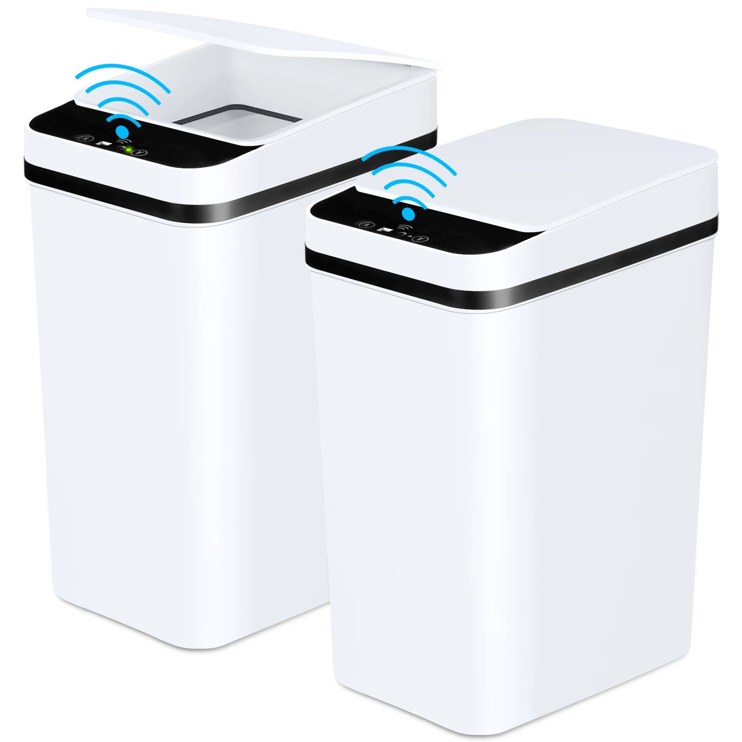 2-Pack 12L Bathroom Touchless Automatic Trash Cans