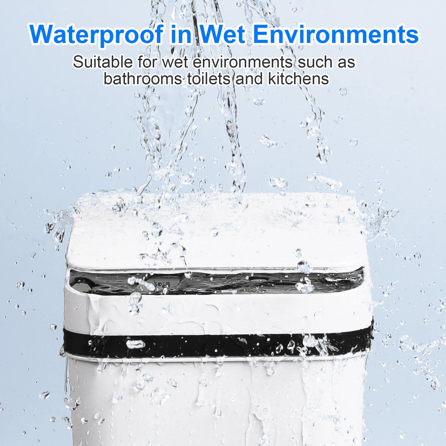 2-Pack 12L Bathroom Touchless Automatic Trash Cans