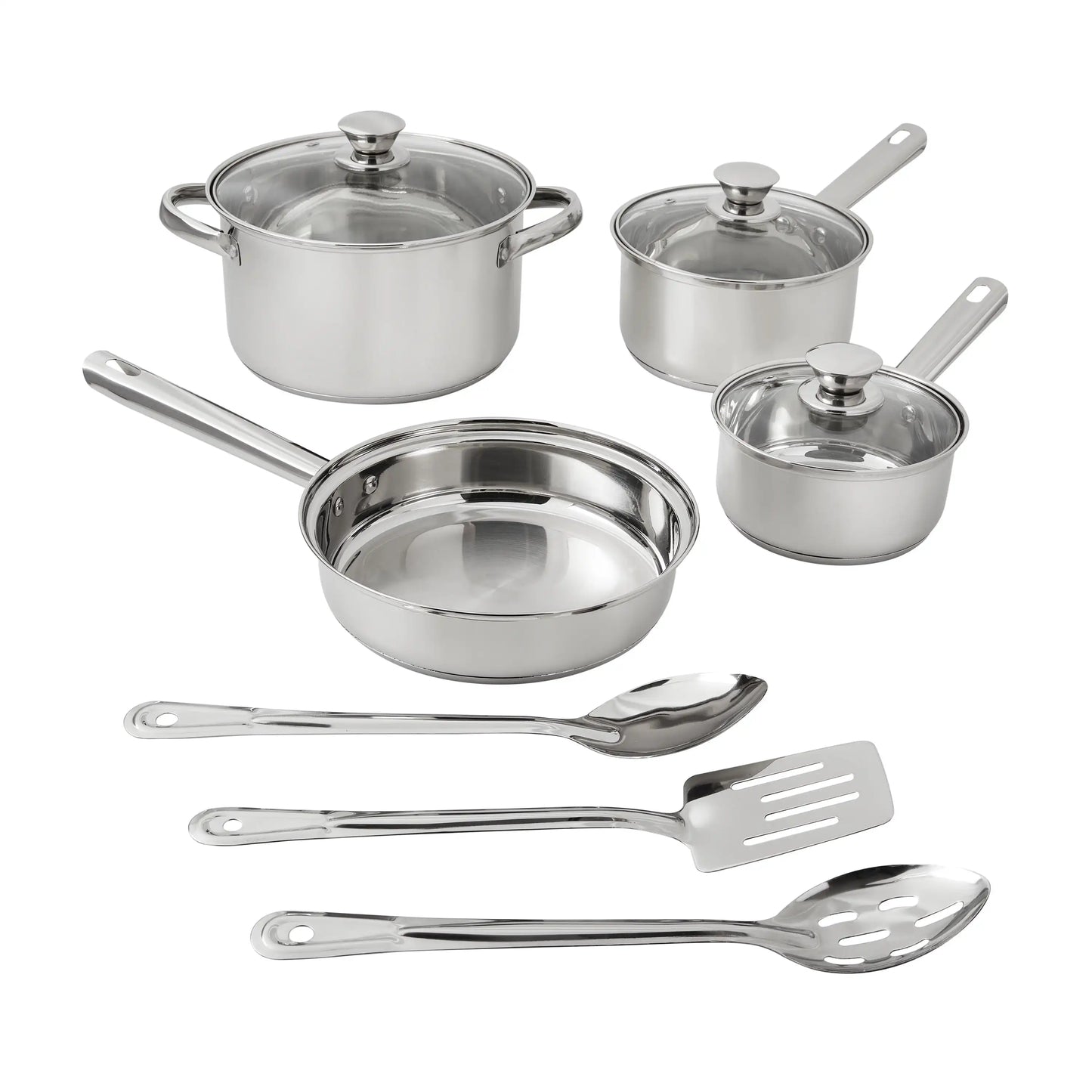 10-Piece Nonstick Stainless Steel Cookware Set