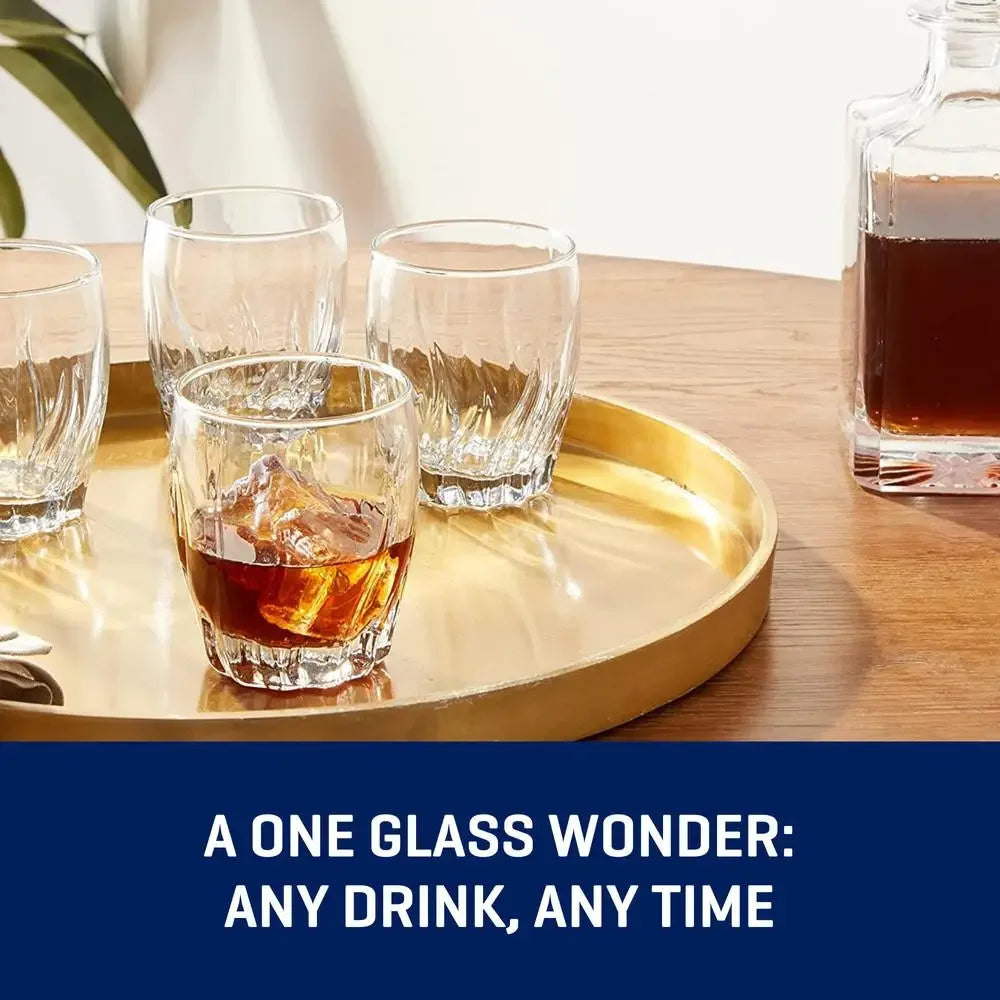 16 Piece Glassware Set, 8-Highball, 8-Rocks