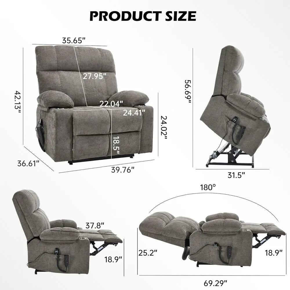 Power Lift Recliner Chair, Massage And Heating