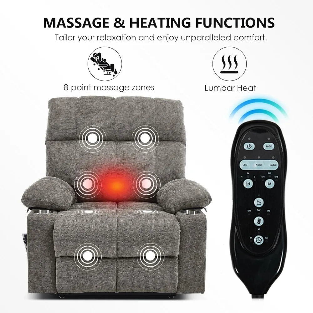 Power Lift Recliner Chair, Massage And Heating
