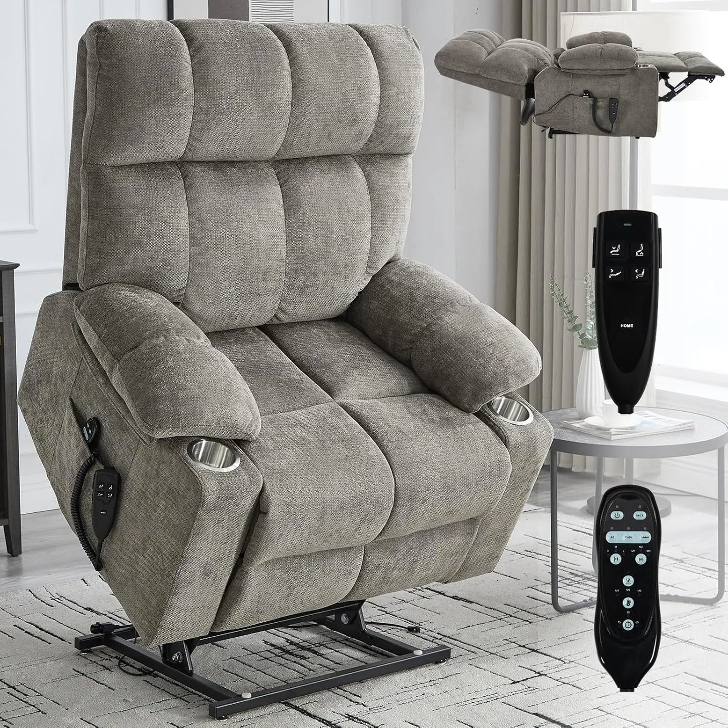Power Lift Recliner Chair, Massage And Heating