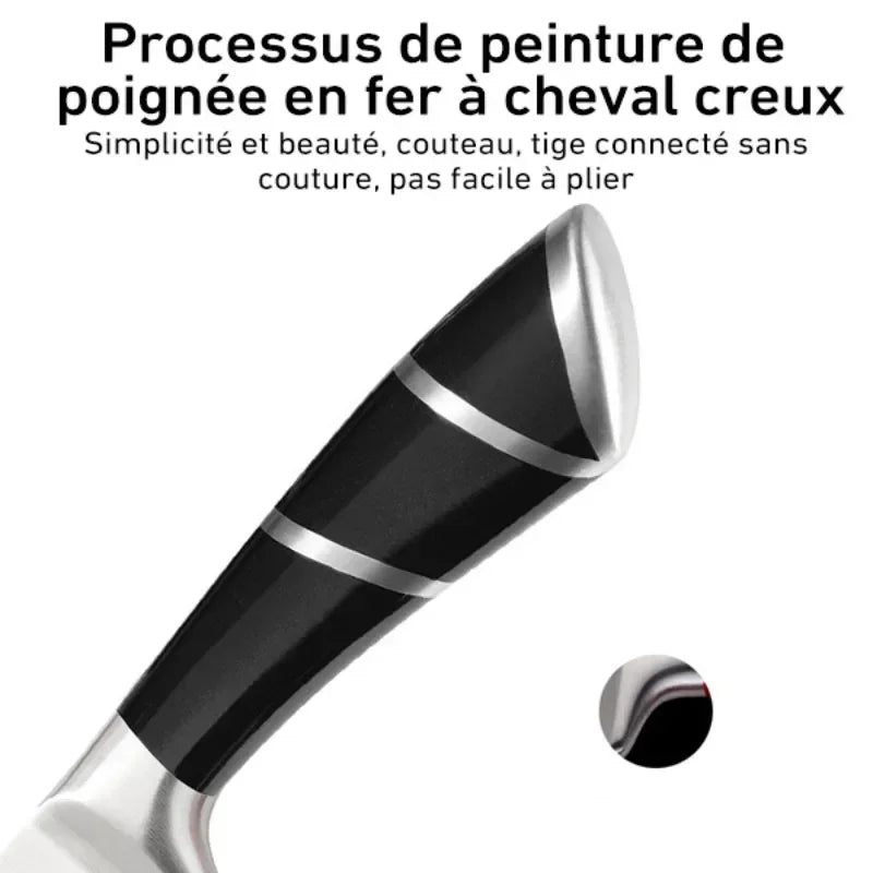 Knife Set 9-Piece Stainless Steel With Sharpener