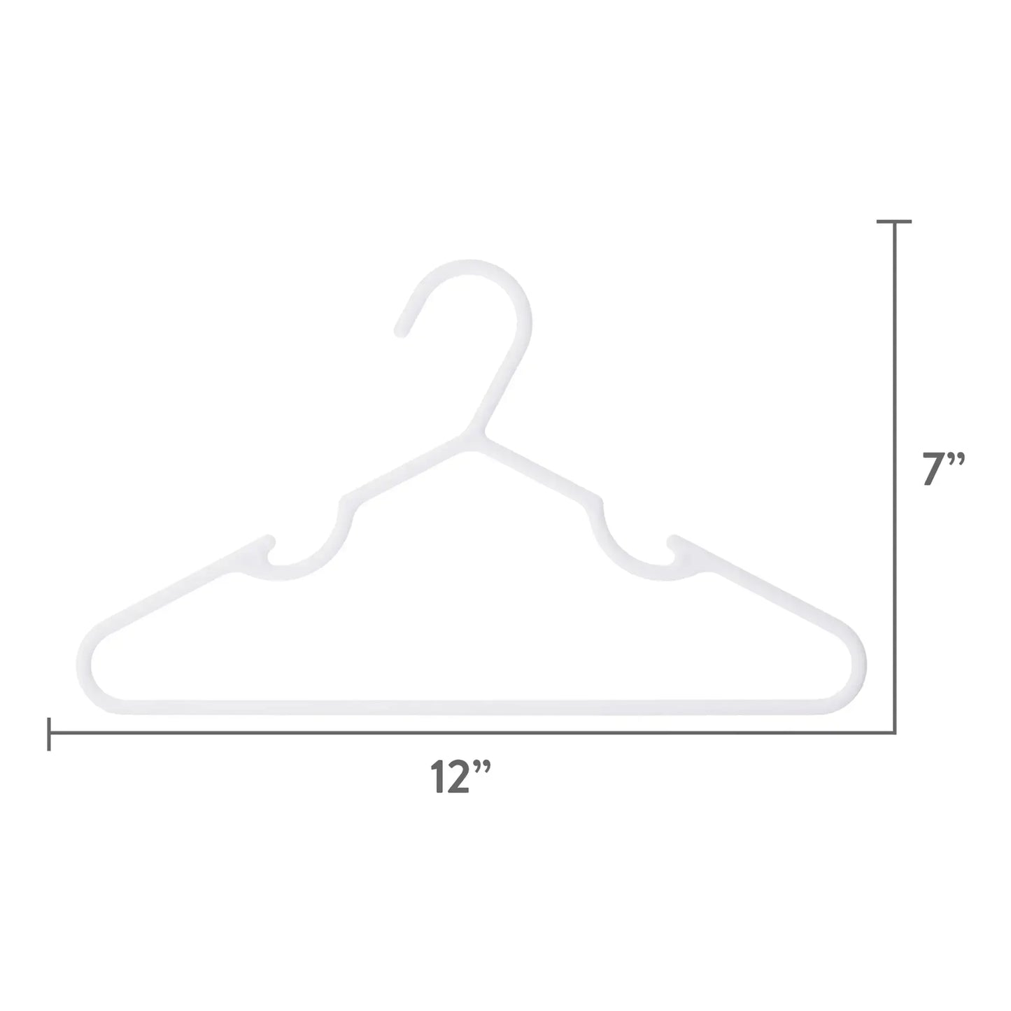 Children/Infant/Toddler Plastic Clothing Hangers, 100 Pack