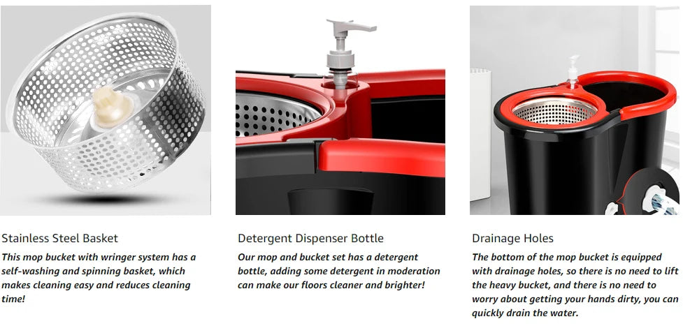 360° Spin Mop Bucket Sets