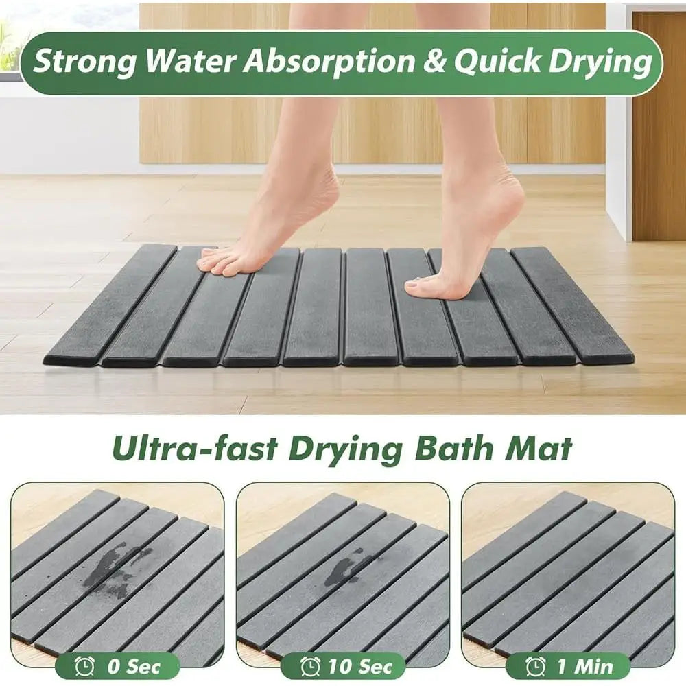 Bath Mat Set Quick Dry Non-Slip