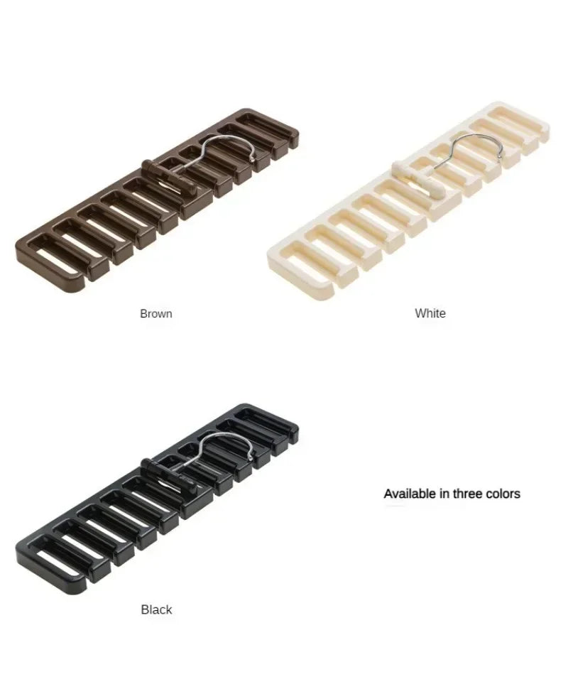 Wooden Belt Rack Hangers Rotating 14 Slots