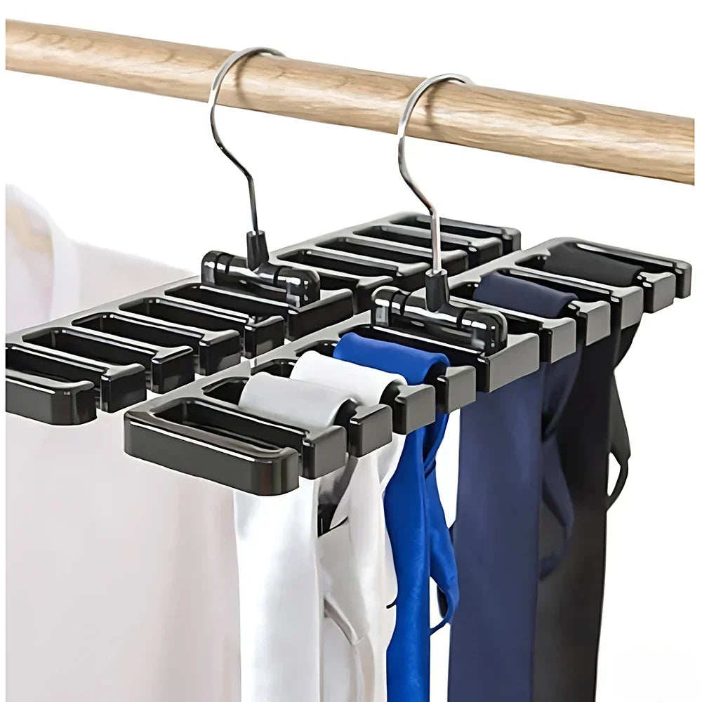 Wooden Belt Rack Hangers Rotating 14 Slots