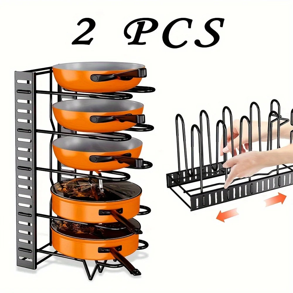 2-Pack Pot Rack Organizer And Storage Rack