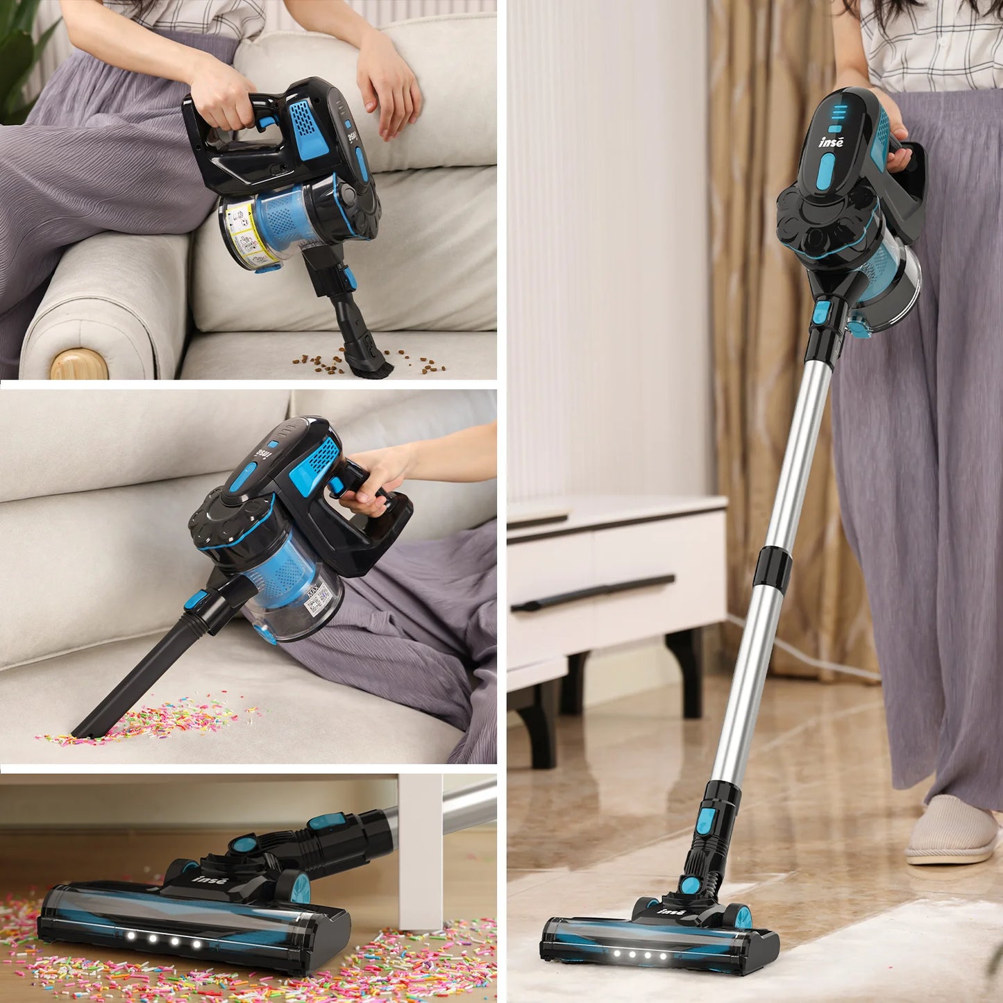 6-in-1 Cordless Vacuum Cleaner 40 Minute Runtime