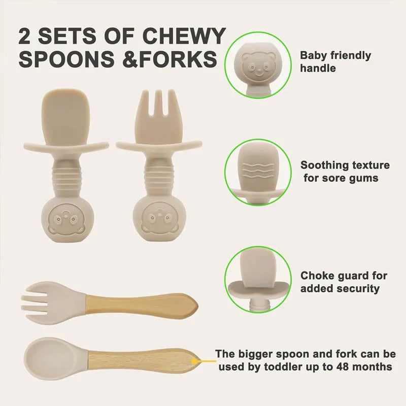 Personalized Name Baby Feeding Silicone Set