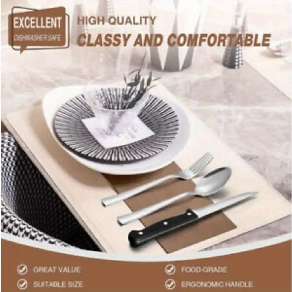 Stainless Steel Silverware Set For 8