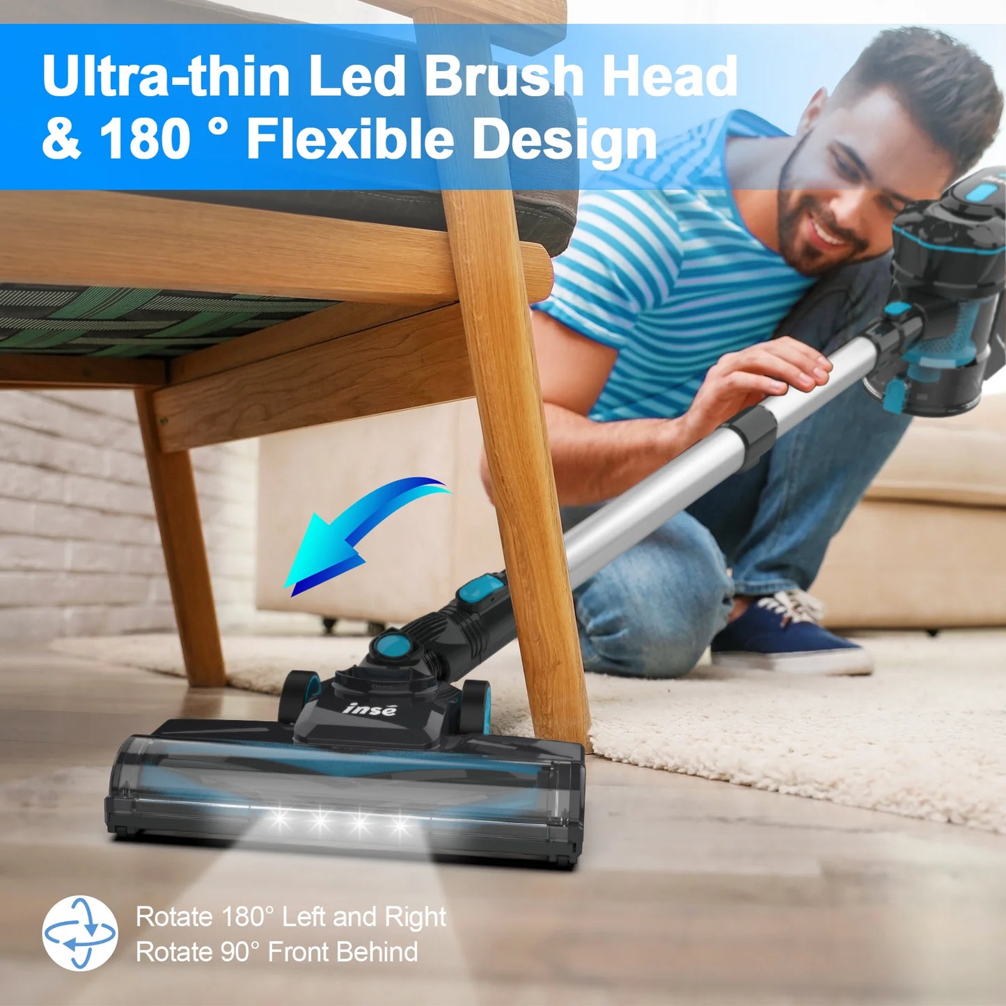 6-in-1 Cordless Vacuum Cleaner 40 Minute Runtime