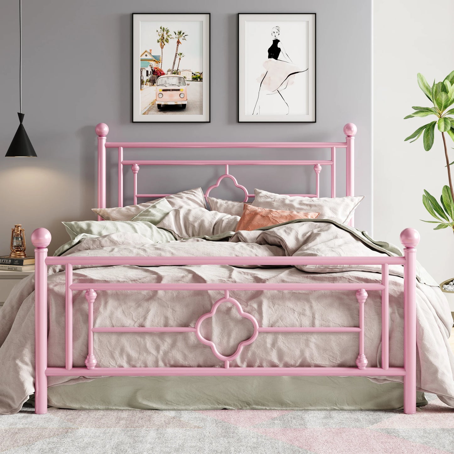 Twin/Full/Queen/King 14 Inch Metal Platform Bed Frame