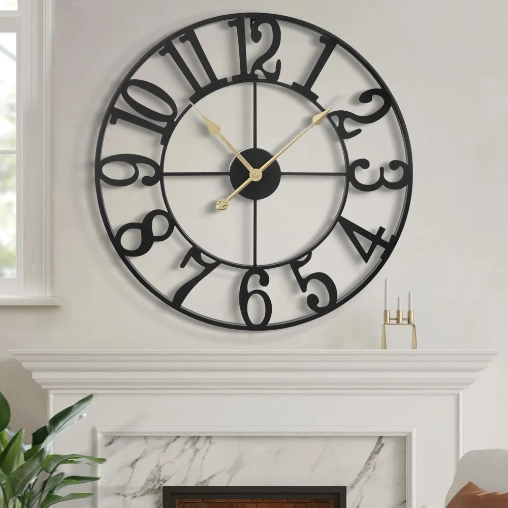 Large Wall Clock, 24" Silent, Battery Operated