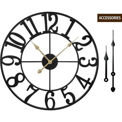 Large Wall Clock, 24" Silent, Battery Operated