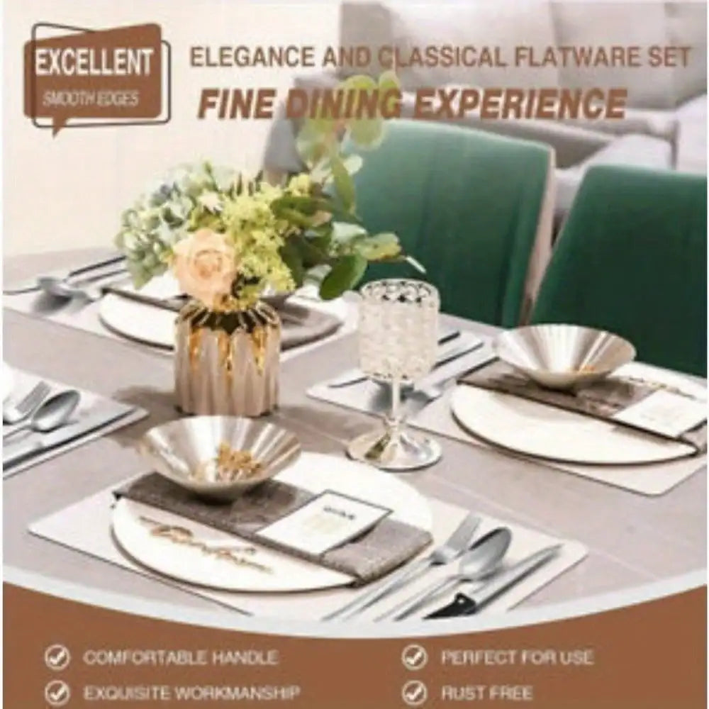 Stainless Steel Silverware Set For 8