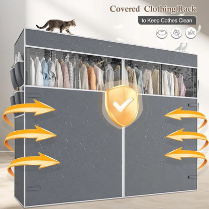 Wardrobe Closet, Metal Heavy Duty