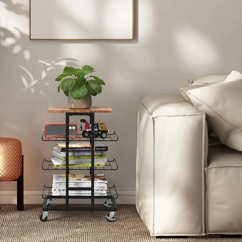 4-Tier Freestanding Water Bottle Holder With Wheels