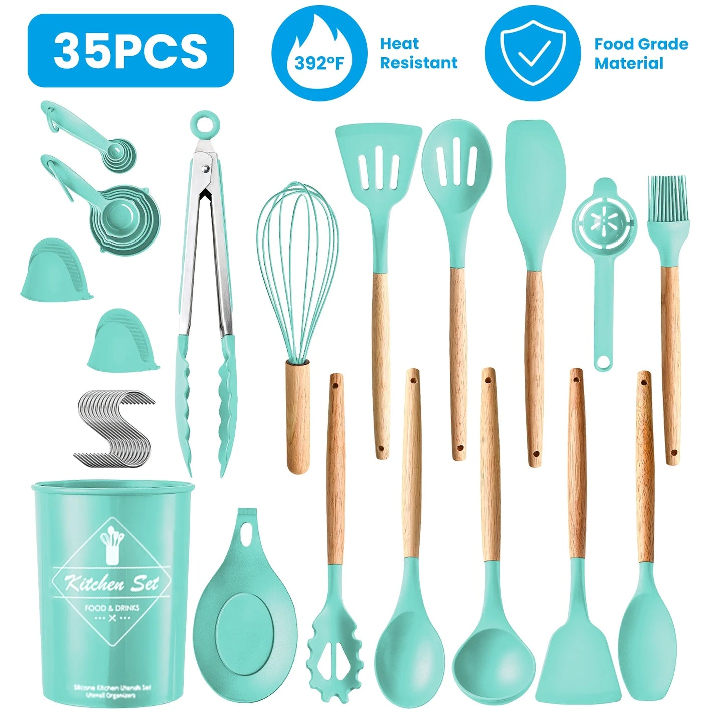 35-Piece Cooking Utensil Set With Holder