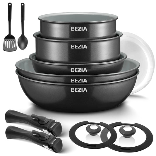 13-Piece Induction Cookware Set With Ceramic Coating