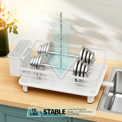 Black Dish Drying Rack With Drainboard