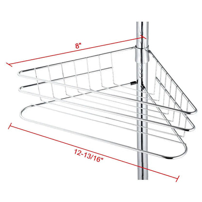 4 Layer Rustproof Shower Tension Pole Caddy