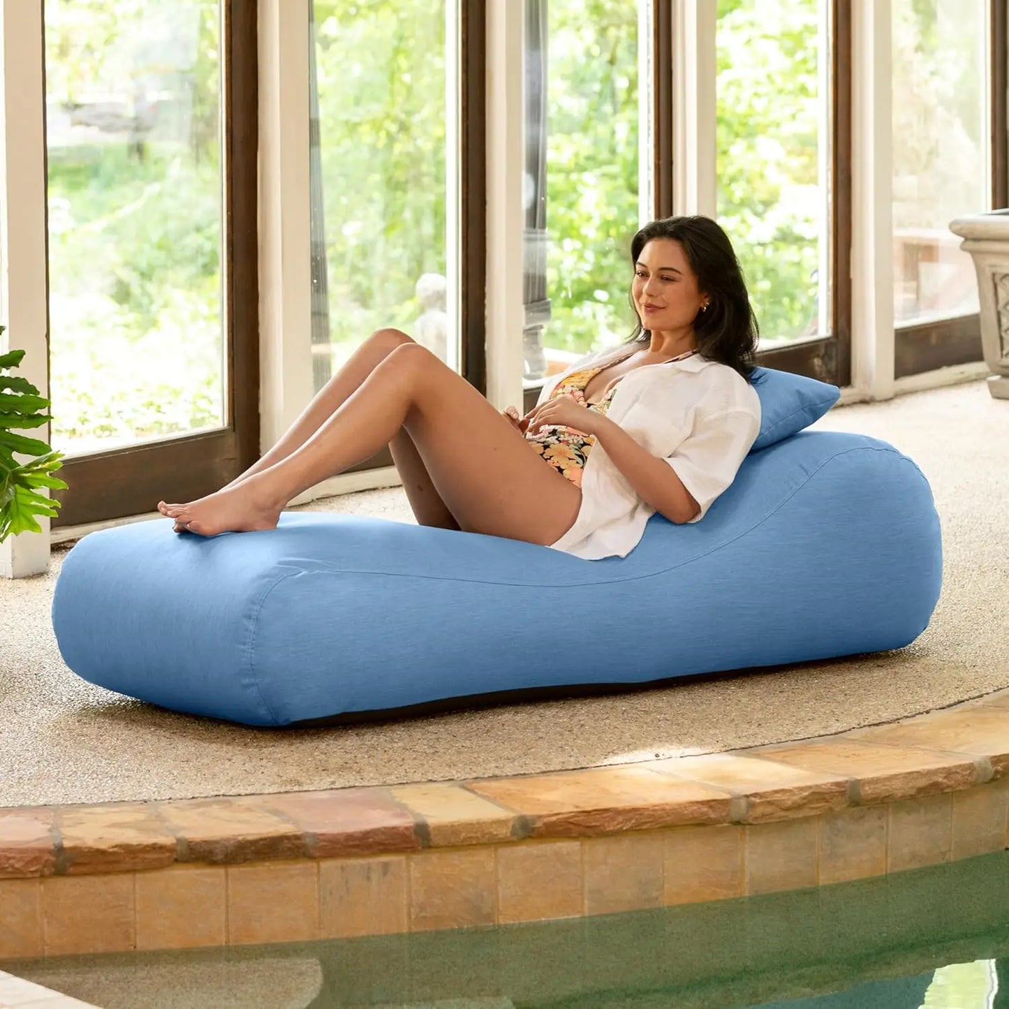 Outdoor Bean Bag Sun Lounger - Chaise Recliner