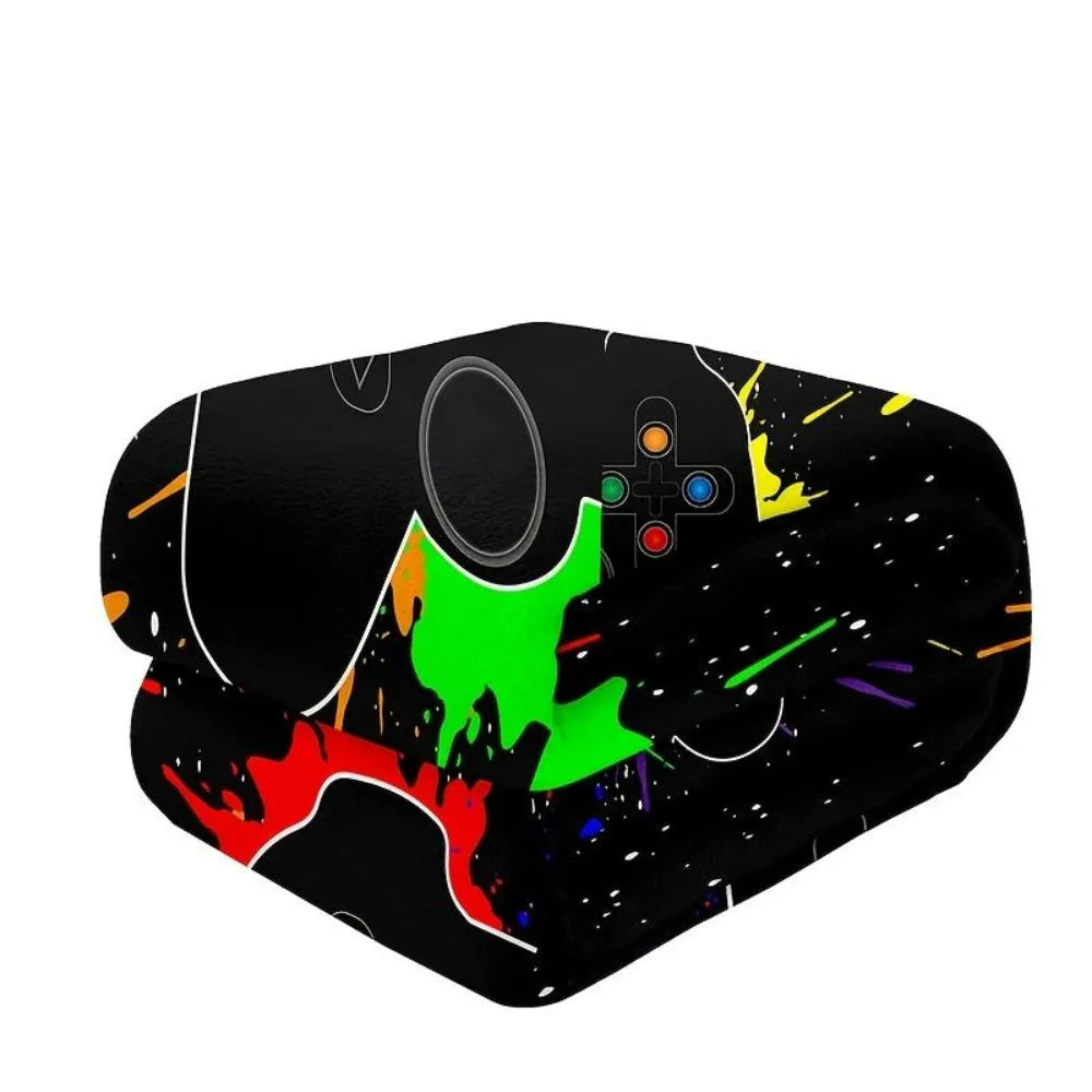 Soft Flannel Computer Gamer Pattern Blanket