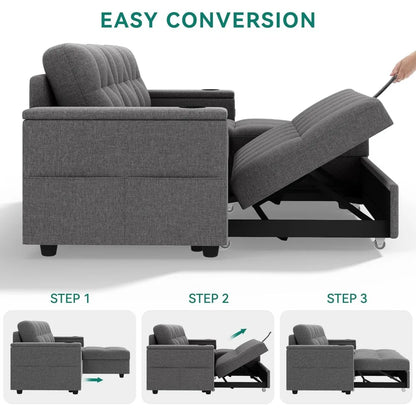 Sleeper Sofa, L-Shaped Sofa Bed With Chaise