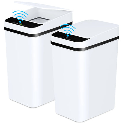 2-Pack 12L Bathroom Touchless Automatic Trash Cans