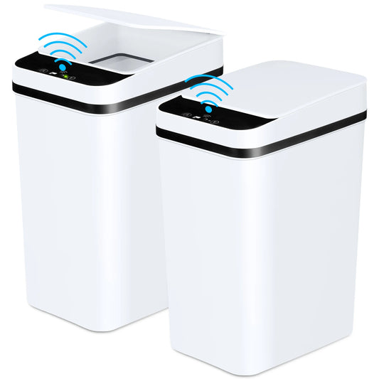 2-Pack 12L Bathroom Touchless Automatic Trash Cans