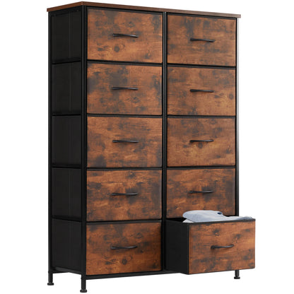 Dresser With 10-Fabric Drawers Steel Frame