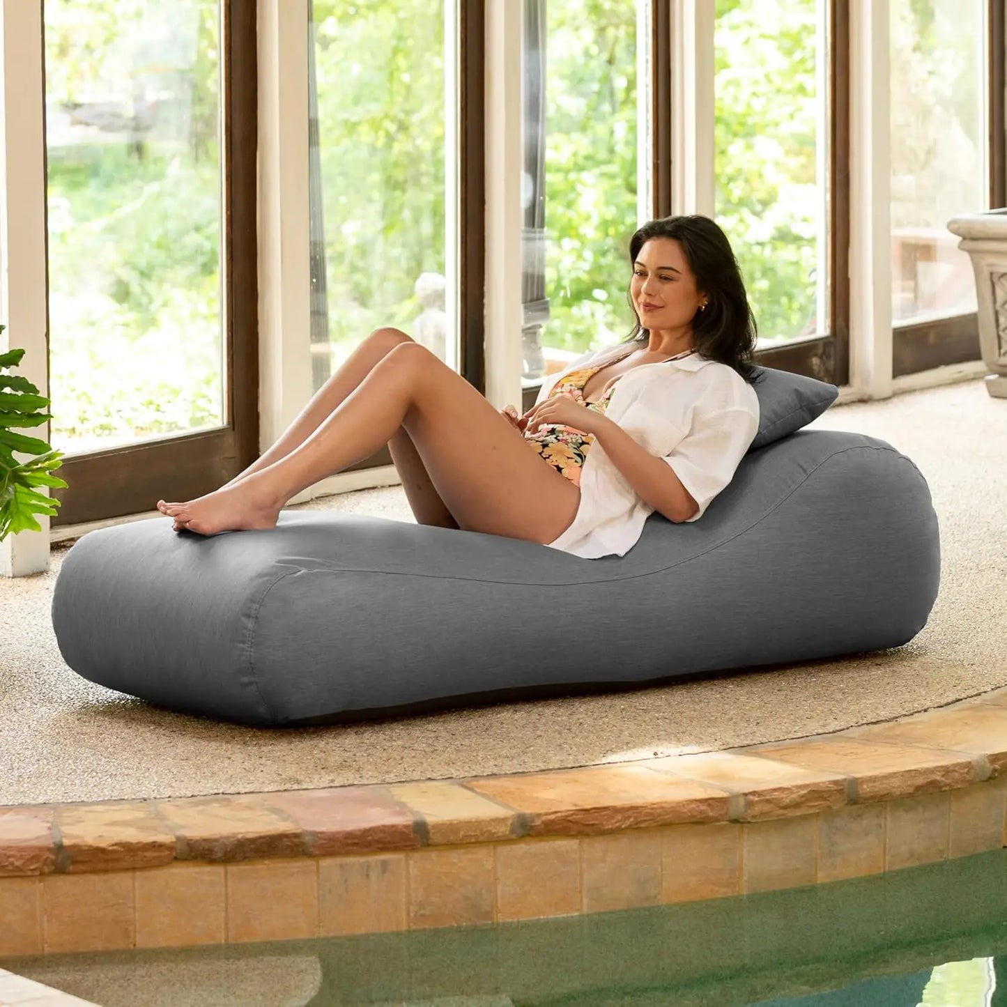 Outdoor Bean Bag Sun Lounger - Chaise Recliner
