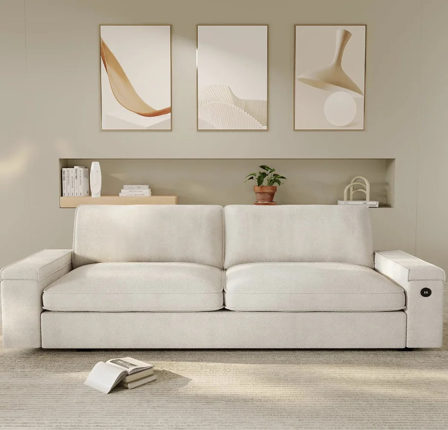 Oversized Loveseat Sofa, Comfy With Deep Seats