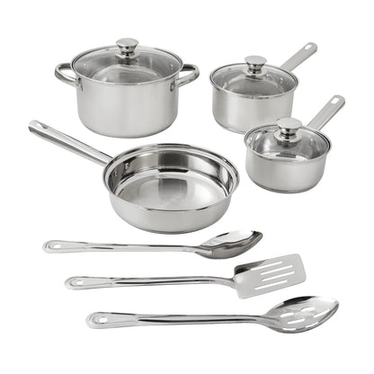 10-Piece Nonstick Stainless Steel Cookware Set