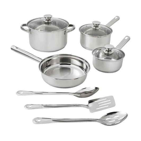 10-Piece Nonstick Stainless Steel Cookware Set