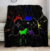 Soft Flannel Computer Gamer Pattern Blanket