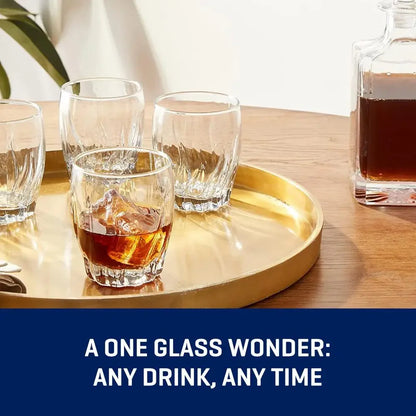 16 Piece Glassware Set, 8-Highball, 8-Rocks