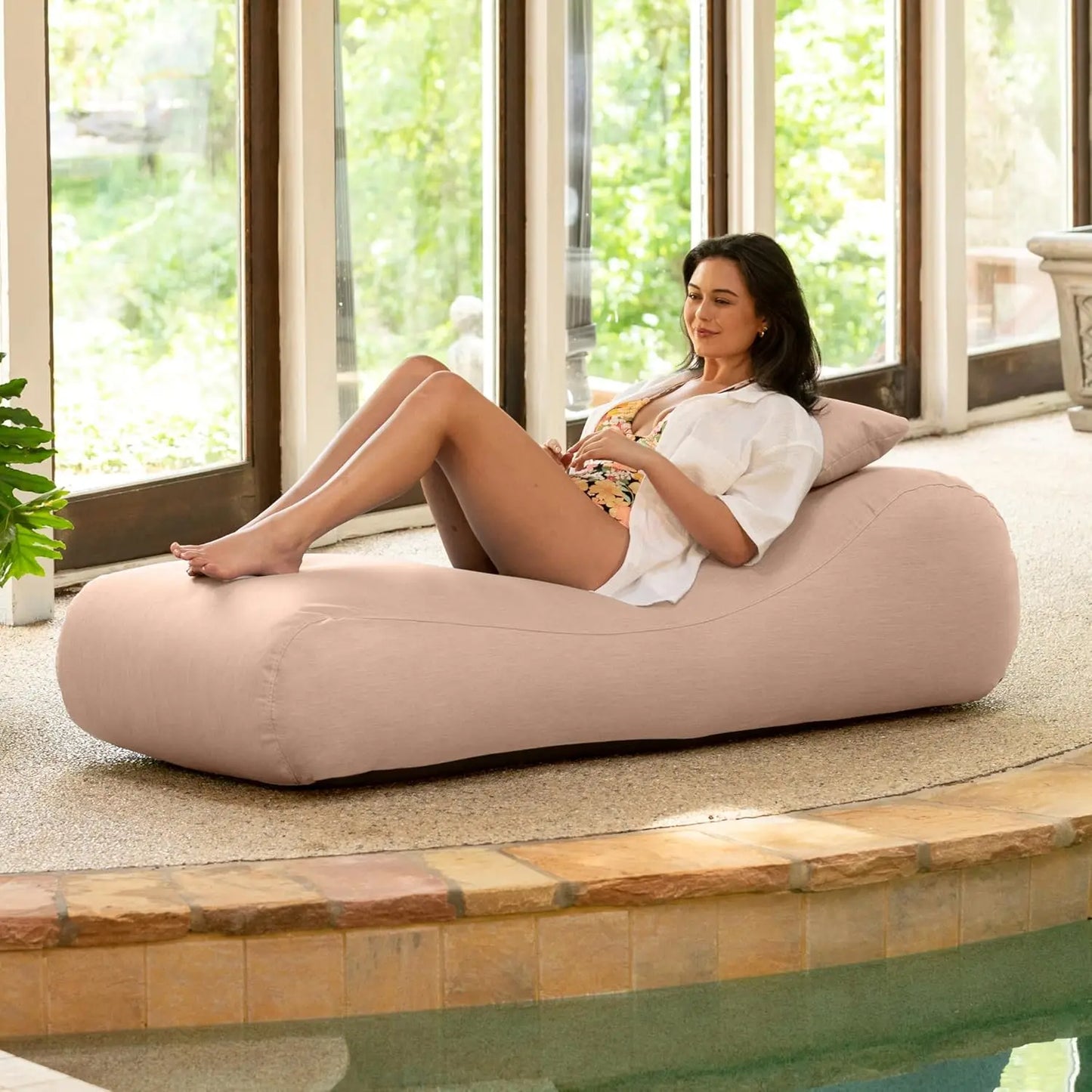 Outdoor Bean Bag Sun Lounger - Chaise Recliner