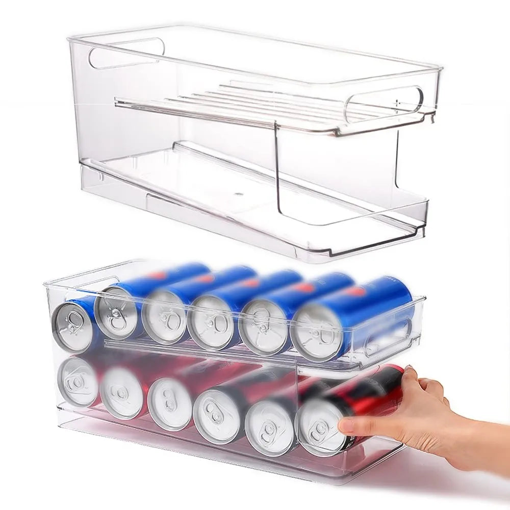 2-Pack Automatic Rolling Beverage Soda Can Storage