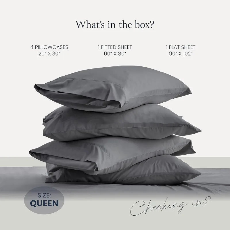 Luxury 6-Piece Bed Sheets - Queen Wrinkle Free