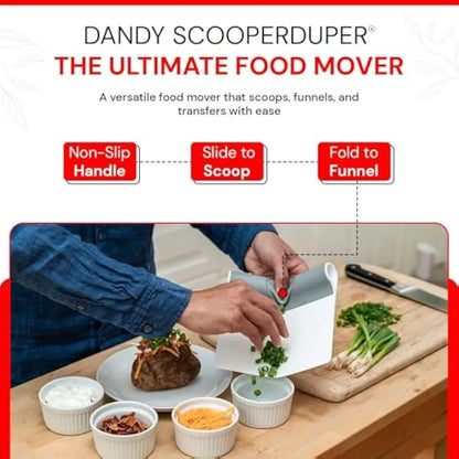 Multi-Purpose Folding Food Mover Scraper