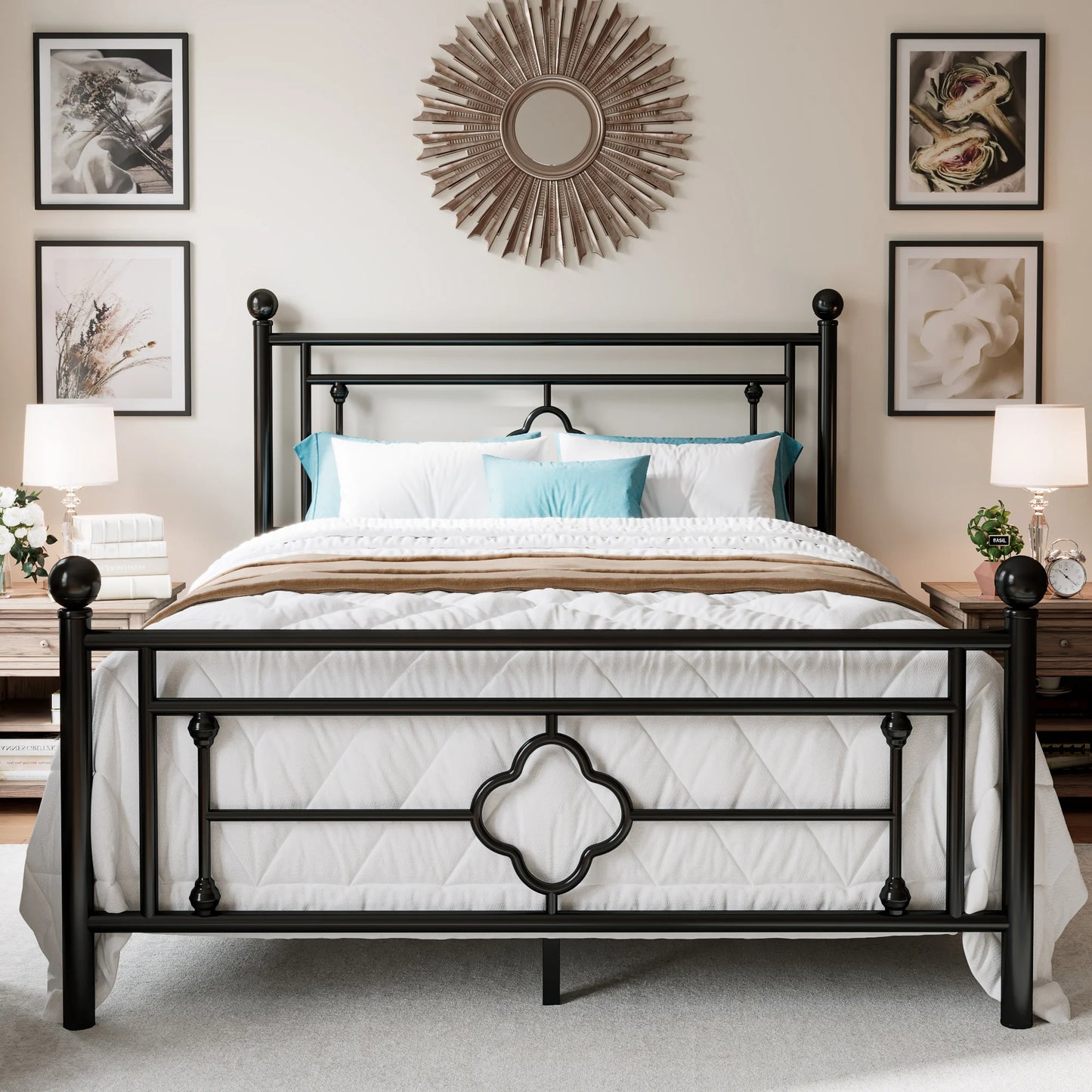 Twin/Full/Queen/King 14 Inch Metal Platform Bed Frame