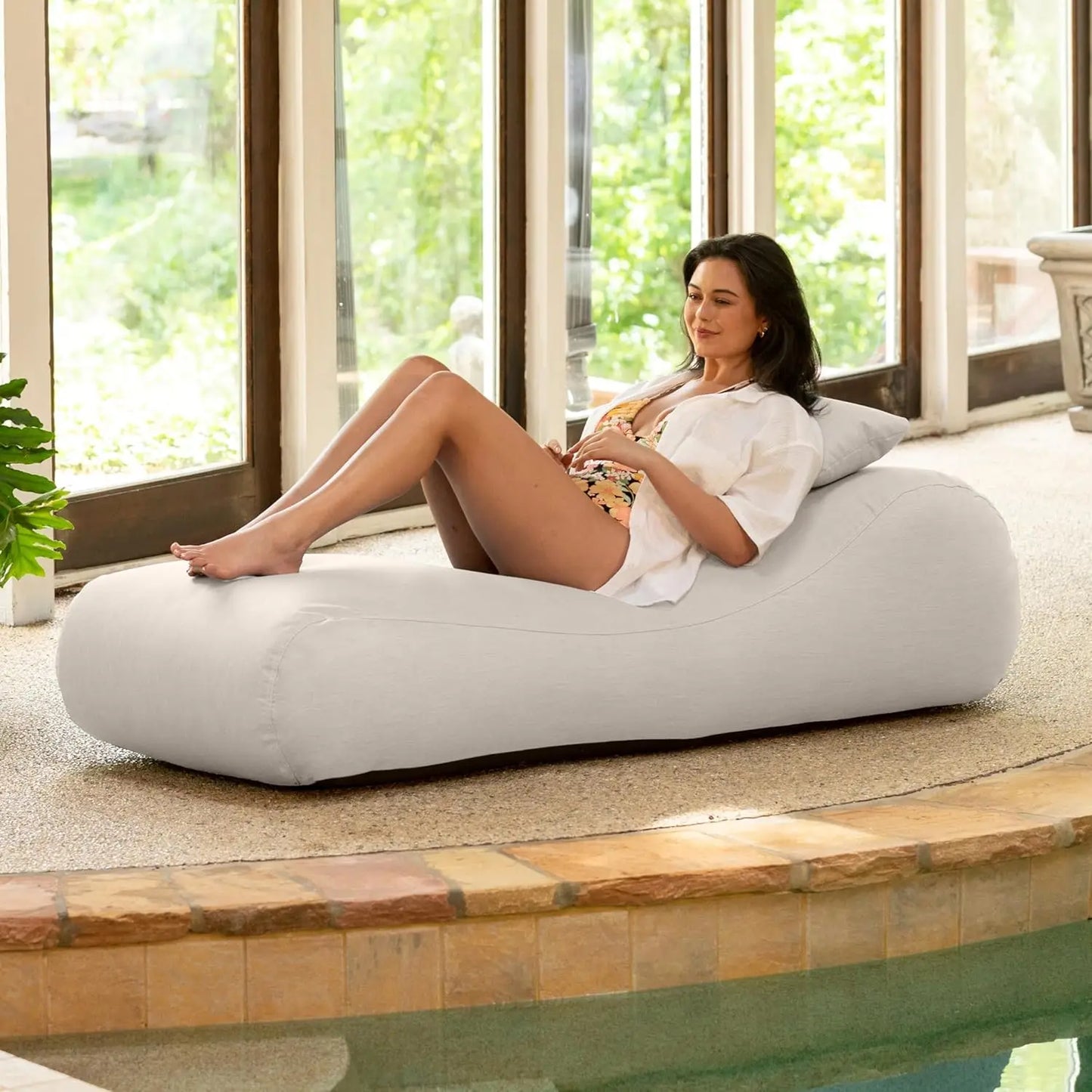 Outdoor Bean Bag Sun Lounger - Chaise Recliner