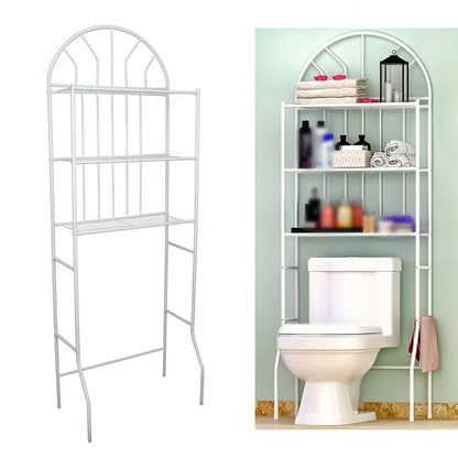 White 3-Tier Toilet Organizer Shelf, Metal
